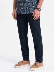 Мужские классические брюки чинос с тонкой текстурой — темно-синий v3 om-pacp-0188 124473-7 цена и информация | Мужские брюки | pigu.lt