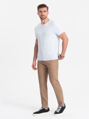 Мужские брюки-чиносы узкого кроя - светло-коричневые v2 om-pacp-0186 124464-7 цена и информация | Мужские брюки | pigu.lt