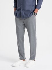 брюки-чиносы мужские с резинкой на талии - серые v1 om-pacp-0158 124453-7 цена и информация | Мужские брюки | pigu.lt