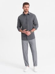брюки-чиносы мужские с резинкой на талии - серые v2 om-pacp-0157 124450-7 цена и информация | Мужские брюки | pigu.lt