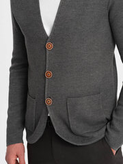 Толстовка с воротником-стойкой B1093, серая, 16333-7 цена и информация | Мужские свитера | pigu.lt