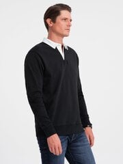 Džemperis vyrams Ombre Clothing 124385-7, juodas kaina ir informacija | Džemperiai vyrams | pigu.lt