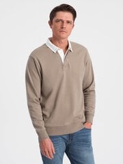 Džemperis vyrams Ombre Clothing 124383-7, smėlio spalvos kaina ir informacija | Džemperiai vyrams | pigu.lt
