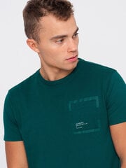 мужская хлопковая футболка с карманом - море v5 om-tspt-0154 124345-7 цена и информация | Футболка мужская | pigu.lt