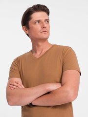 Marškinėliai vyrams Ombre Clothing, rudi kaina ir informacija | Vyriški marškinėliai | pigu.lt
