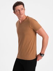 Marškinėliai vyrams Ombre Clothing, rudi kaina ir informacija | Vyriški marškinėliai | pigu.lt