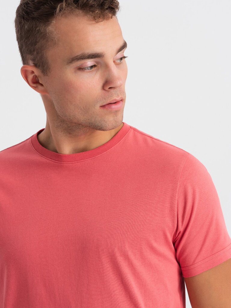 Marškinėliai vyrams Ombre Clothing, rožiniai kaina ir informacija | Vyriški marškinėliai | pigu.lt