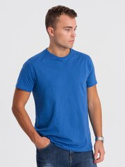мужская классическая базовая футболка из хлопка - синяя v8 om-tsbs-0146 124279-7 цена и информация | Мужские футболки | pigu.lt
