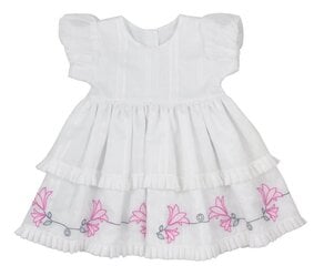 Детское платье 233113 01 233113*01-014, белое/розовое цена и информация | Платья для девочек | pigu.lt