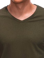 мужская базовая футболка с v-образным вырезом em-tsbs-0101 - оливковый v9 124264-7 цена и информация | Мужские футболки | pigu.lt