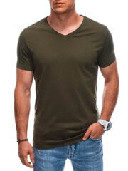 мужская базовая футболка с v-образным вырезом em-tsbs-0101 - оливковый v9 124264-7 цена и информация | Мужские футболки | pigu.lt