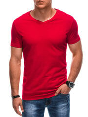 мужская базовая футболка с v-образным вырезом em-tsbs-0101 - красная v6 124261-7 цена и информация | Футболка мужская | pigu.lt