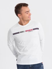 Marškinėliai vyrams Ombre Clothing 124246-7, balti kaina ir informacija | Vyriški marškinėliai | pigu.lt