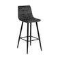 2-ių baro kėdžių komplektas Home4You Chilli, pilkas kaina ir informacija | Virtuvės ir valgomojo kėdės | pigu.lt
