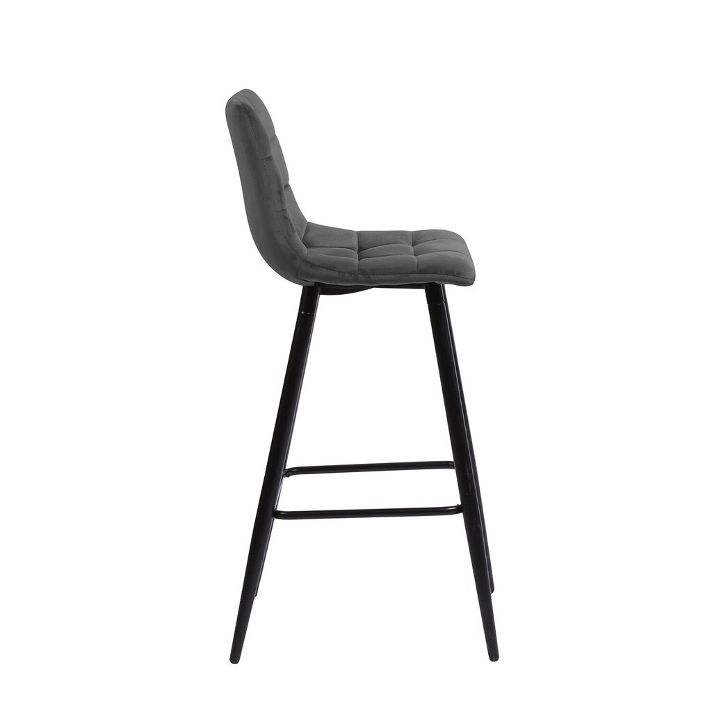 2-ių baro kėdžių komplektas Home4You Chilli, pilkas kaina ir informacija | Virtuvės ir valgomojo kėdės | pigu.lt