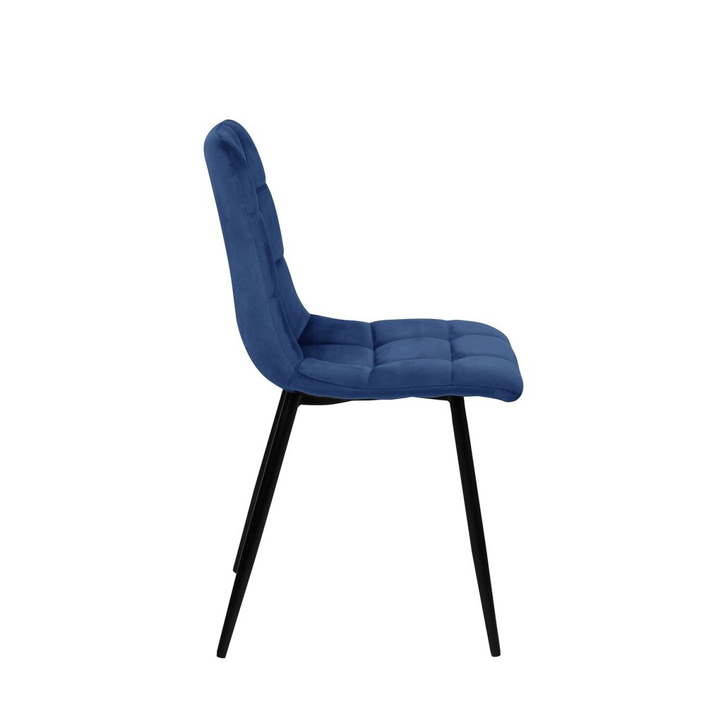 4-ių kėdžių komplektas Home4You Chilli, mėlynas kaina ir informacija | Virtuvės ir valgomojo kėdės | pigu.lt