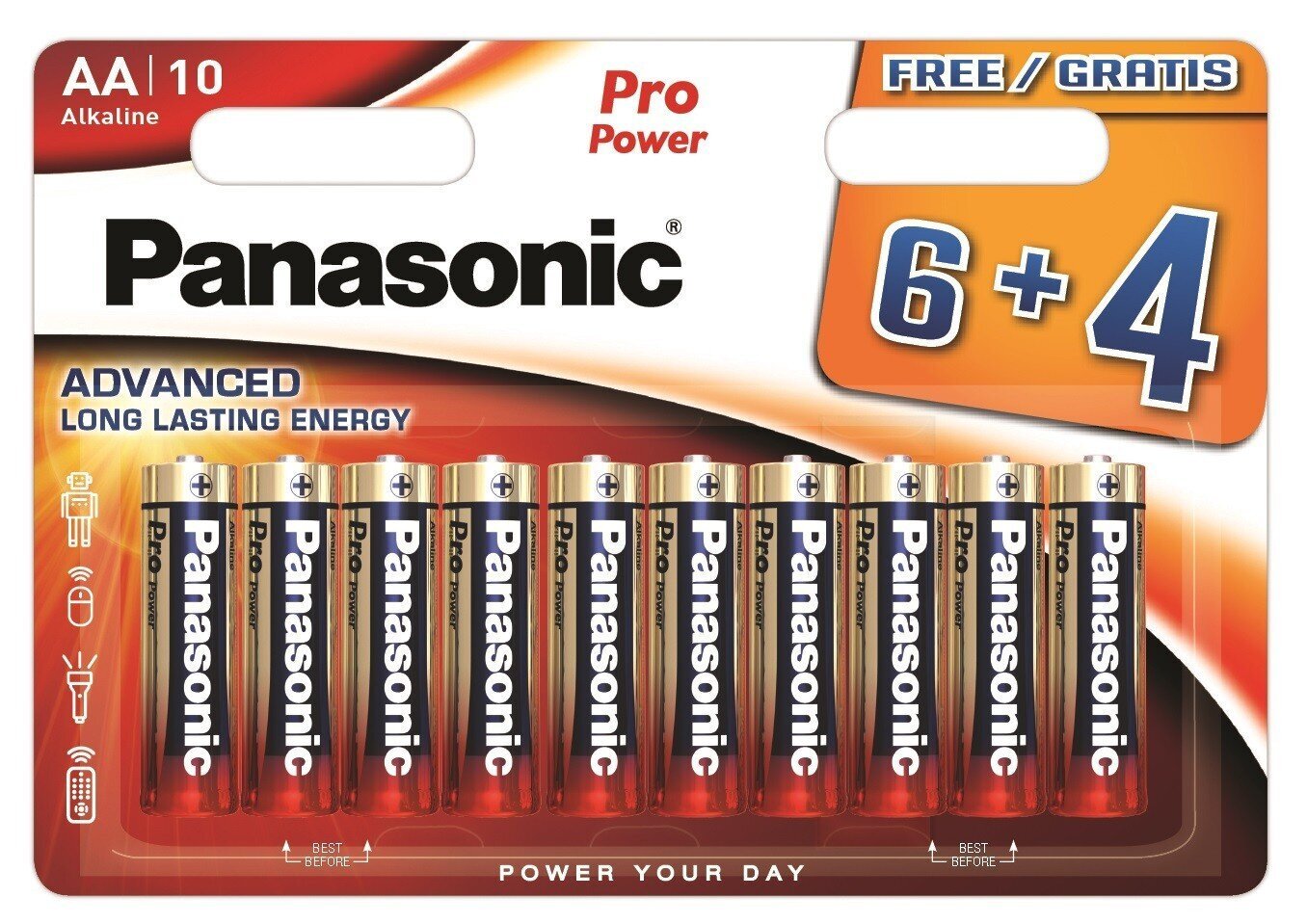 Panasonic Pro Power baterija LR6PPG/10B (6+4 vnt) kaina ir informacija | Elementai | pigu.lt