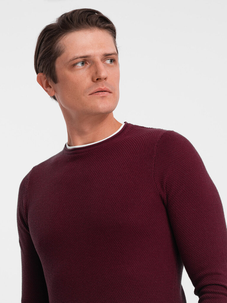 Megztinis vyrams Ombre Clothing 124231-7, raudonas kaina ir informacija | Megztiniai vyrams | pigu.lt