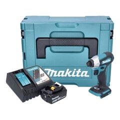 Аккумуляторный ударный гайковерт Makita 18 В с аккумулятором цена и информация | Шуруповерты, дрели | pigu.lt