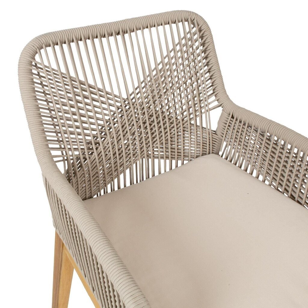 2-ių kėdžių komplektas Home4You Florida, pilkas/rudas kaina ir informacija | Lauko kėdės, foteliai, pufai | pigu.lt
