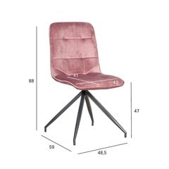2-ių kėdžių komplektas Home4You Rimini, rožinis kaina ir informacija | Virtuvės ir valgomojo kėdės | pigu.lt