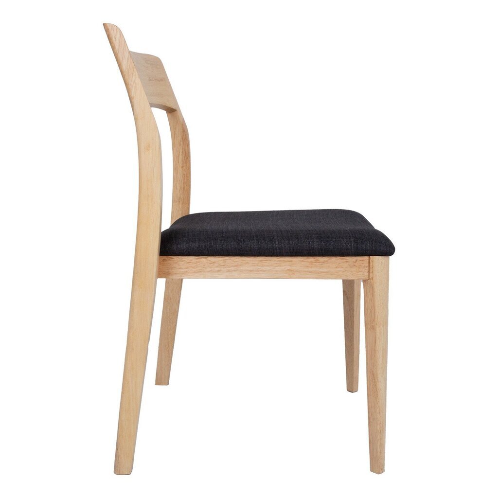 2-ių kėdžių komplektas Home4You Lena, pilkas/rudas kaina ir informacija | Virtuvės ir valgomojo kėdės | pigu.lt