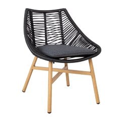 Комплект из 4 садовых стульев Helsinki 64x65xH84см, черный цена и информация | Садовые стулья, кресла, пуфы | pigu.lt