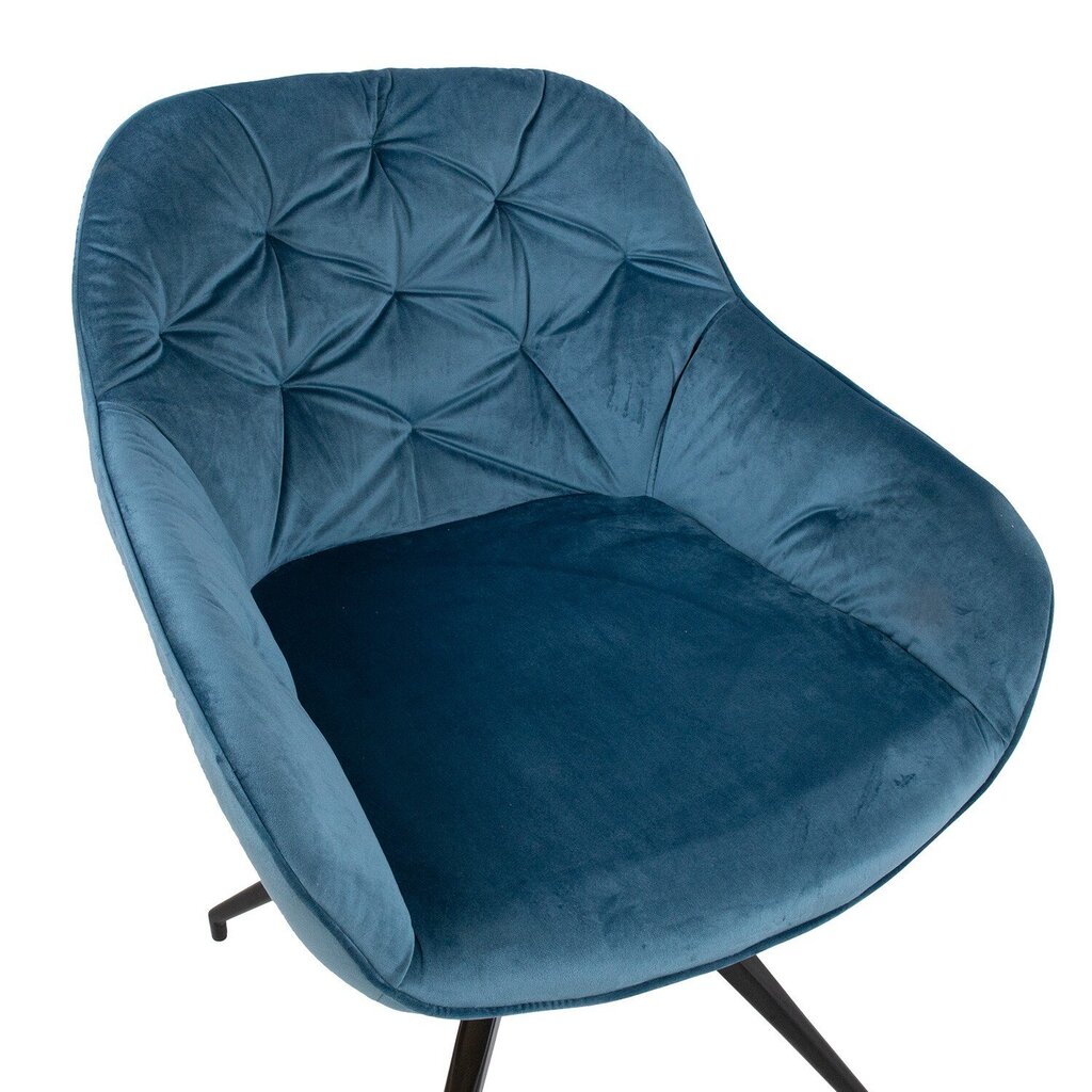 2-ių kėdžių komplektas Home4You Brit, mėlynas kaina ir informacija | Virtuvės ir valgomojo kėdės | pigu.lt