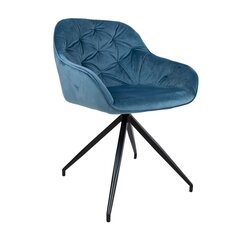 2-ių kėdžių komplektas Home4You Brit, mėlynas kaina ir informacija | Virtuvės ir valgomojo kėdės | pigu.lt