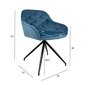2-ių kėdžių komplektas Home4You Brit, mėlynas цена и информация | Virtuvės ir valgomojo kėdės | pigu.lt