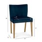 2-ių kėdžių komplektas Home4You Turin, mėlynas kaina ir informacija | Virtuvės ir valgomojo kėdės | pigu.lt