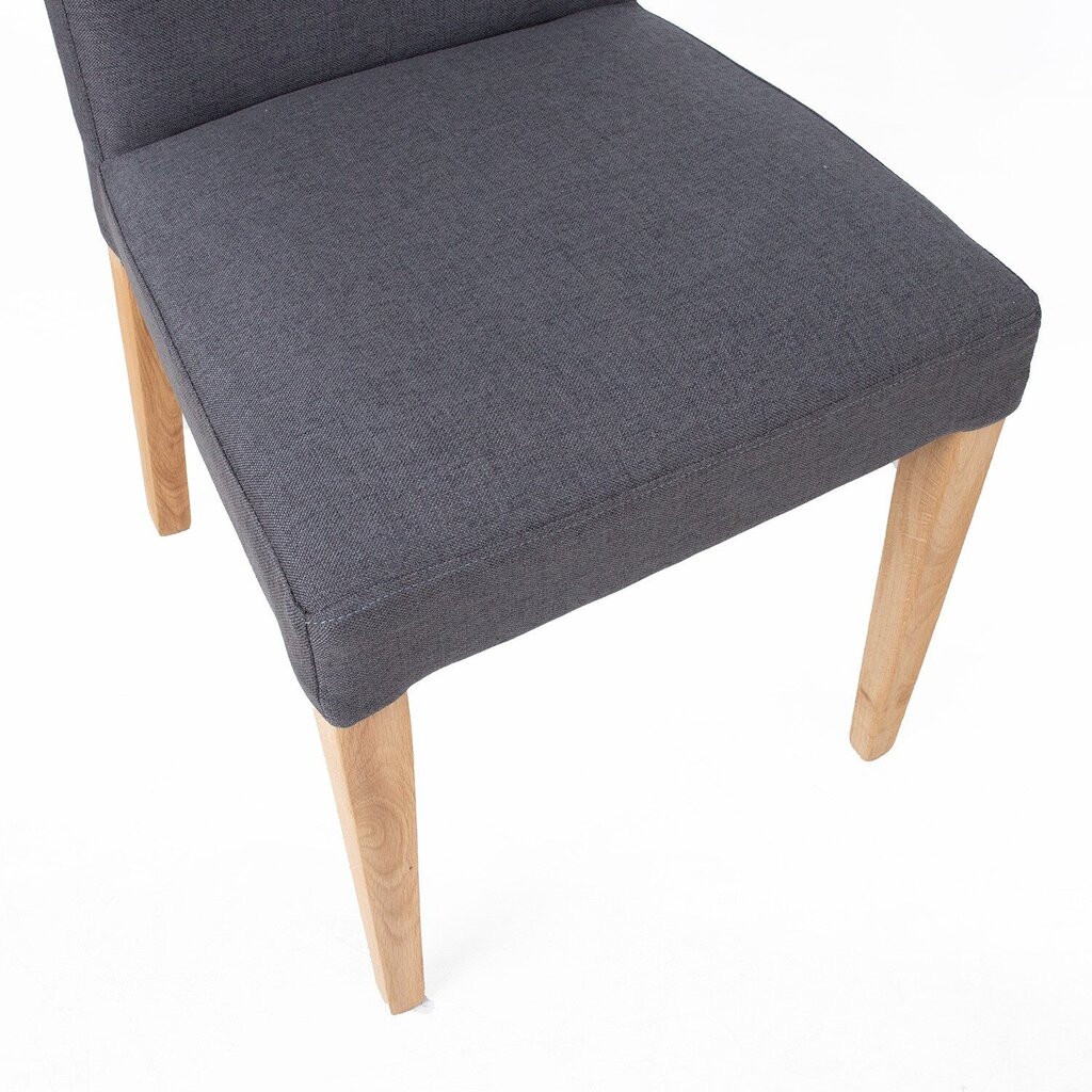 2-ių kėdžių komplektas Home4You Pau, pilkas kaina ir informacija | Virtuvės ir valgomojo kėdės | pigu.lt