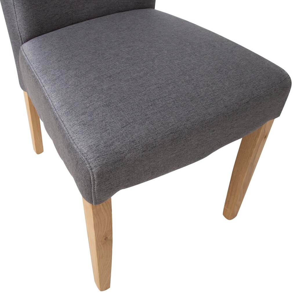 2-ių kėdžių komplektas Home4You Queen, pilkas kaina ir informacija | Virtuvės ir valgomojo kėdės | pigu.lt