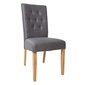 2-ių kėdžių komplektas Home4You Queen, pilkas kaina ir informacija | Virtuvės ir valgomojo kėdės | pigu.lt