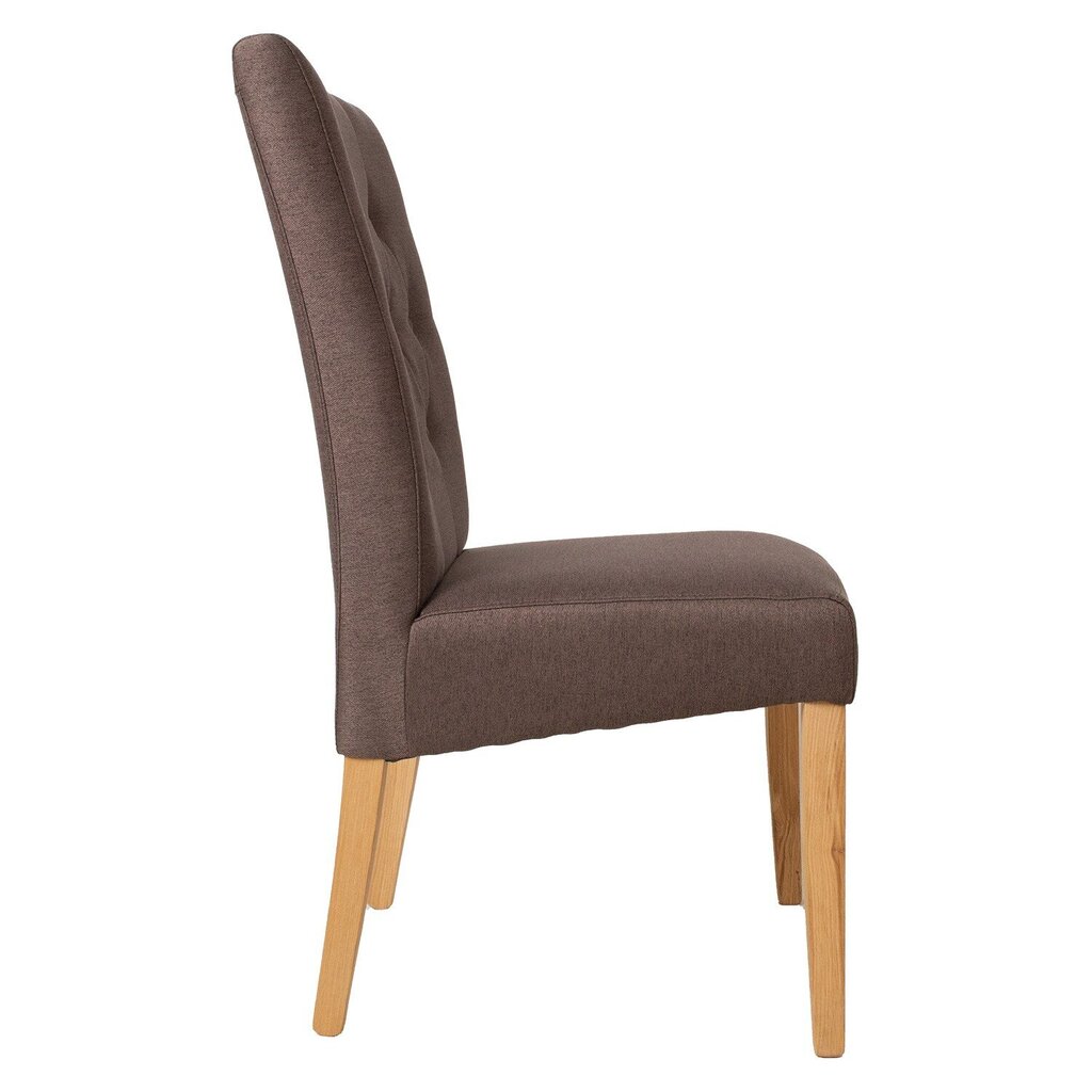 2-ių kėdžių komplektas Home4You Queen, rudas цена и информация | Virtuvės ir valgomojo kėdės | pigu.lt