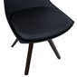 4-ių kėdžių komplektas Home4You Adele, juodas kaina ir informacija | Virtuvės ir valgomojo kėdės | pigu.lt