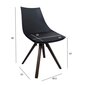 4-ių kėdžių komplektas Home4You Adele, juodas kaina ir informacija | Virtuvės ir valgomojo kėdės | pigu.lt