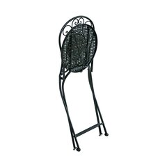 2-ių kėdžių komplektas Home4You Mosaic, juodas kaina ir informacija | Lauko kėdės, foteliai, pufai | pigu.lt