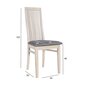 2-ių kėdžių komplektas Home4You Oxford, pilkas/baltas цена и информация | Virtuvės ir valgomojo kėdės | pigu.lt