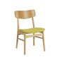 2-ių kėdžių komplektas Home4You Jaxton, rudas/žalias kaina ir informacija | Virtuvės ir valgomojo kėdės | pigu.lt