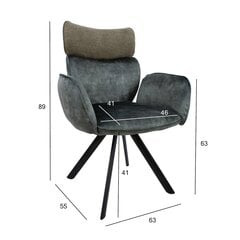 2-ių kėdžių komplektas Home4You Eddy, žalias kaina ir informacija | Virtuvės ir valgomojo kėdės | pigu.lt