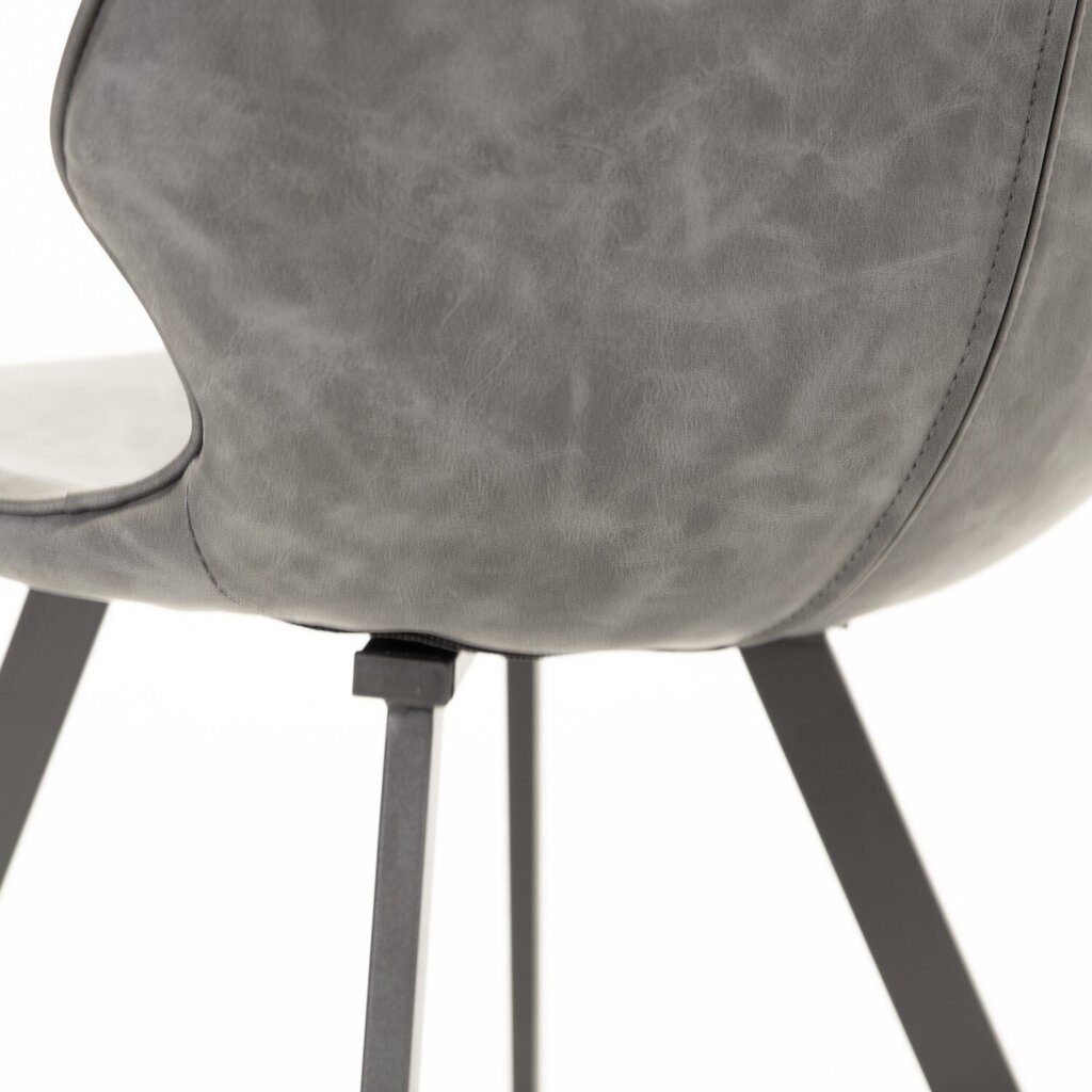 2-ių kėdžių komplektas Home4You Helena, pilkas kaina ir informacija | Virtuvės ir valgomojo kėdės | pigu.lt