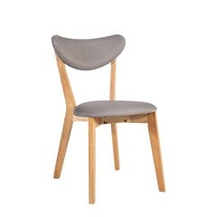 2-ių kėdžių komplektas Home4You Jonna, pilkas/rudas kaina ir informacija | Virtuvės ir valgomojo kėdės | pigu.lt
