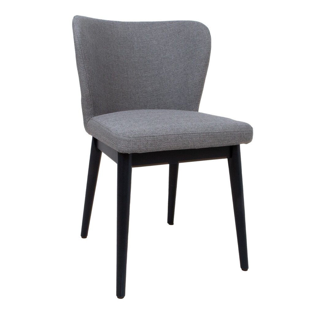 2-ių kėdžių komplektas Home4You Lisbon, pilkas/juodas kaina ir informacija | Virtuvės ir valgomojo kėdės | pigu.lt