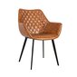 2-ių kėdžių komplektas Home4You Naomi, rudas/juodas цена и информация | Virtuvės ir valgomojo kėdės | pigu.lt
