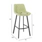 2-ių baro kėdžių komplektas Home4You Naomi, žalias цена и информация | Virtuvės ir valgomojo kėdės | pigu.lt