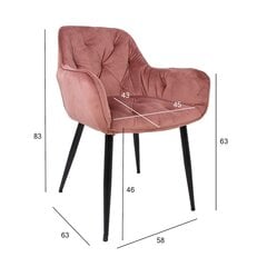 Комплект из 2 стульев BRITA, розовый бархат цена и информация | Стулья для кухни и столовой | pigu.lt