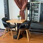 2-ių kėdžių komplektas Home4You Stuart, juodaas/rudas цена и информация | Virtuvės ir valgomojo kėdės | pigu.lt