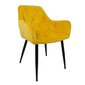 2-ių kėdžių komplektas Home4You Brita, geltonas kaina ir informacija | Virtuvės ir valgomojo kėdės | pigu.lt