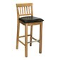 2-ių baro kėdžių komplektas Home4You Laura, rudas/juodas цена и информация | Virtuvės ir valgomojo kėdės | pigu.lt